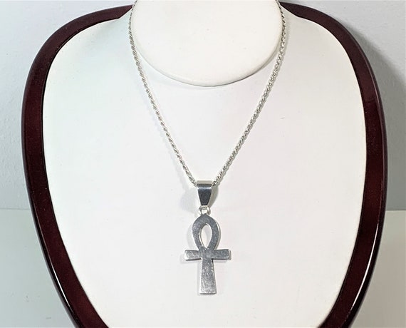 Sterling silver shop egyptian ankh necklace