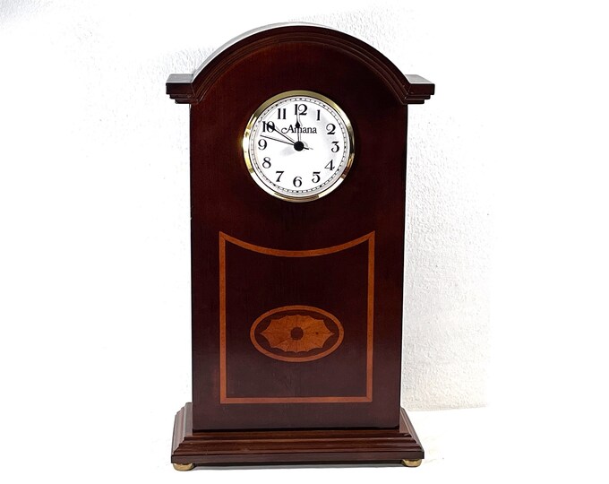 The Bombay Co.® 1994 Large Cherry Wood Colonial Clock, 26Z085, 14" T. 8.25" W. Takane Quartz Movement, Restored & Serviced, Free US Shipping