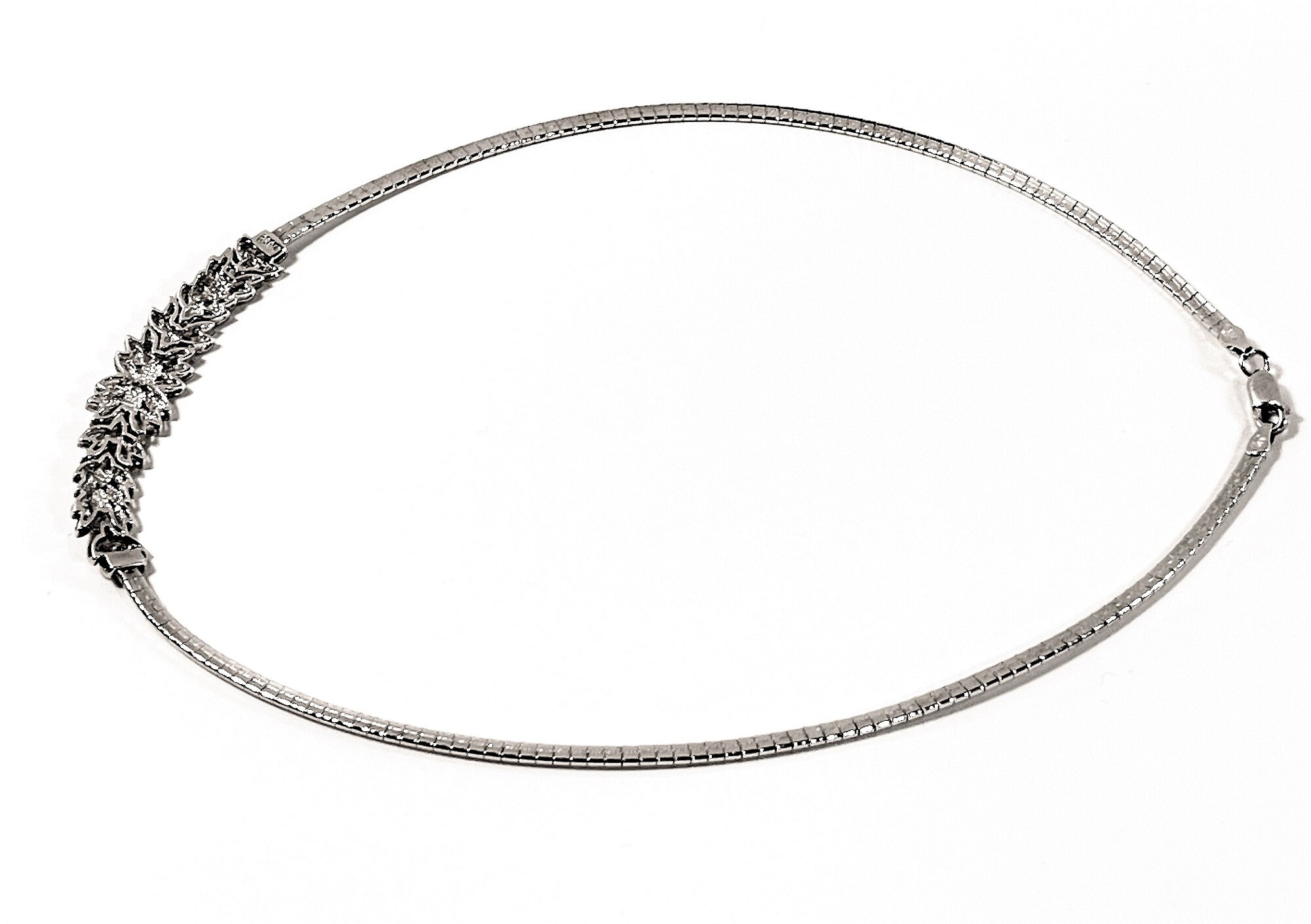 Sterling Silver Domed Omega Chain Necklace 4mm. Available in 3 Lengths -  925Express