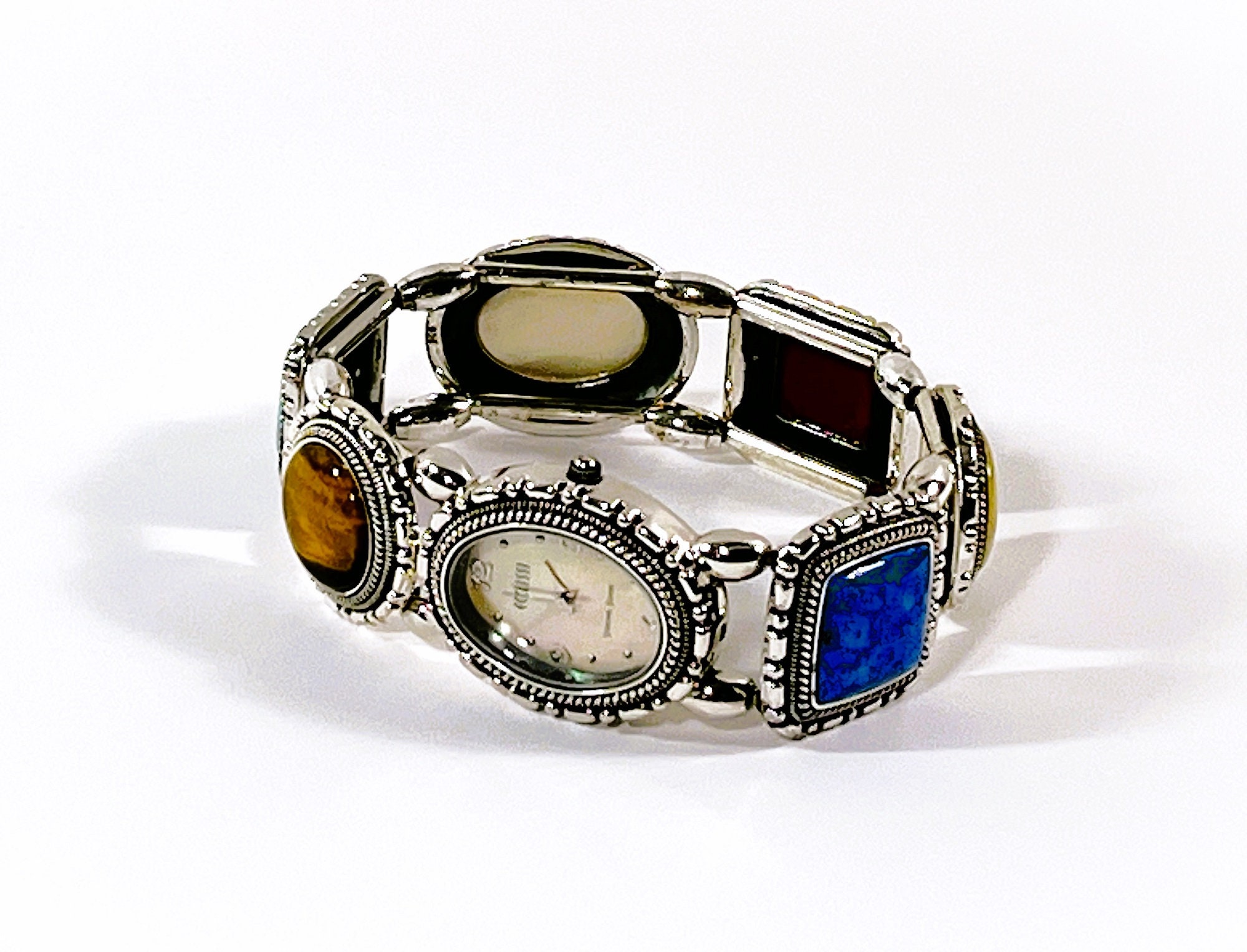 Ecclissi Stretch Band Watch Vintage Ecclissi 925 Sterling Silver Ladies Watch Genuine  main image 4