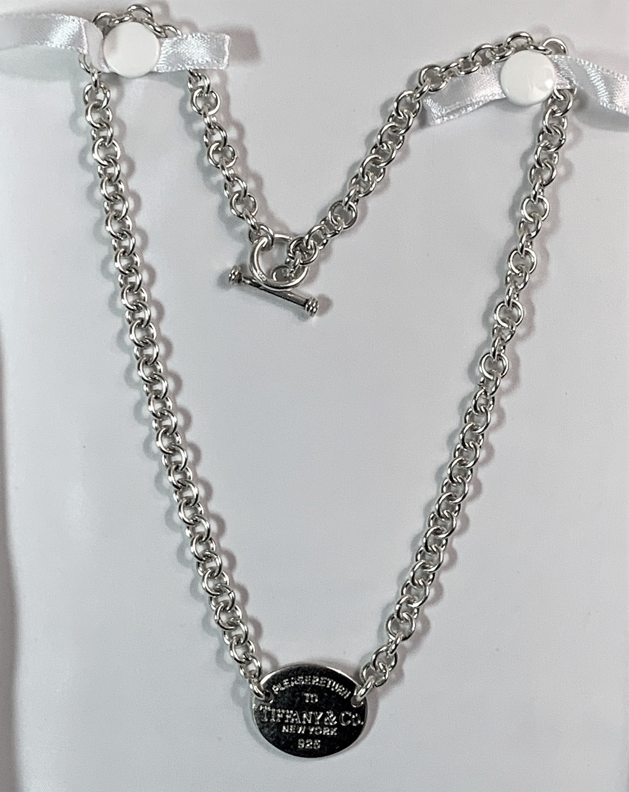 Authentic Tiffany & Co. Tag Necklace Please Return To Tiffany in