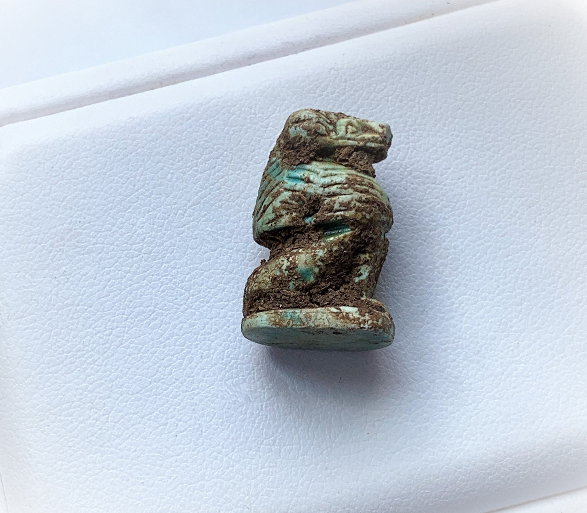 Vintage Ancient Egyptian Faience Amulet, God Thoth as a Baboon, Full ...