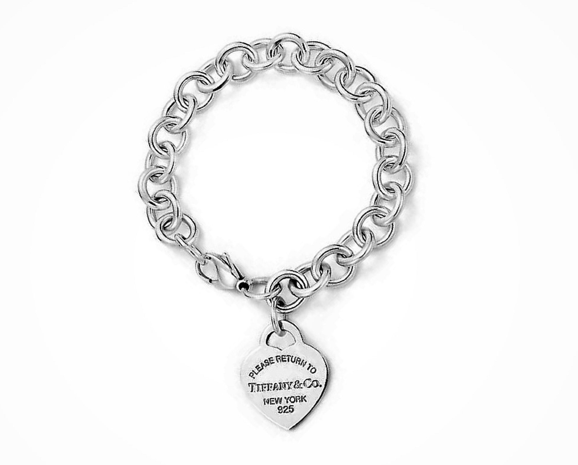 Return to Tiffany® Heart Tag Charm Bracelet in Sterling Silver ...