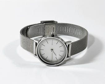 Skagen Denmark™ Hald Steel Classic Mesh Band, 26mm Case Water Resistant 3ATM, 12mm Lugs, Mint. Free US Shipping