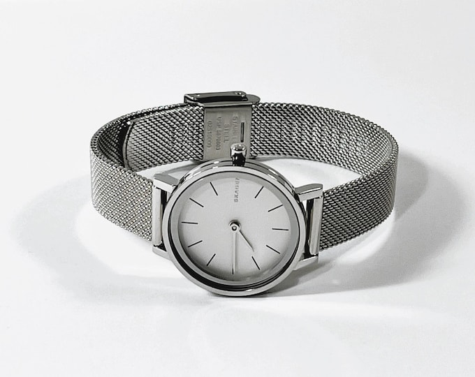 Skagen Denmark™ Hald Steel Classic Mesh Band, 26mm Case Water Resistant 3ATM, 12mm Lugs, Mint. Free US Shipping