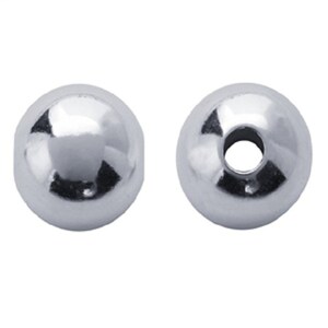 Perles rondes sans couture en argent sterling 925, 4 mm, surface lisse et polie, argent sterling brillant brillant, paquet de 20 perles. image 1