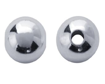 Sterling Silver .925 Seamless Round Beads, 3 mm, Smooth Surface and Brilliant Sterling Silver Luster, Package of  20
