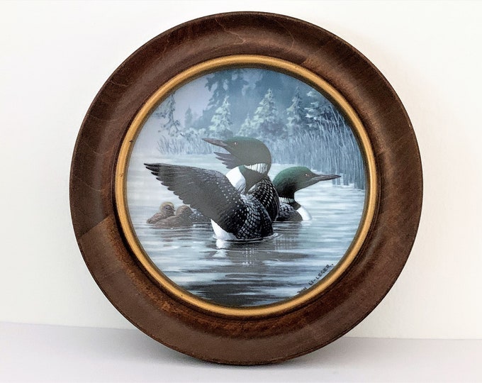 Early Start, The Only Limited Edition 1991 Collectible Plate By Don Li Leger. No. 233A. 8.5" Diam. 10" Custom Wood Frame. Free US Shipping