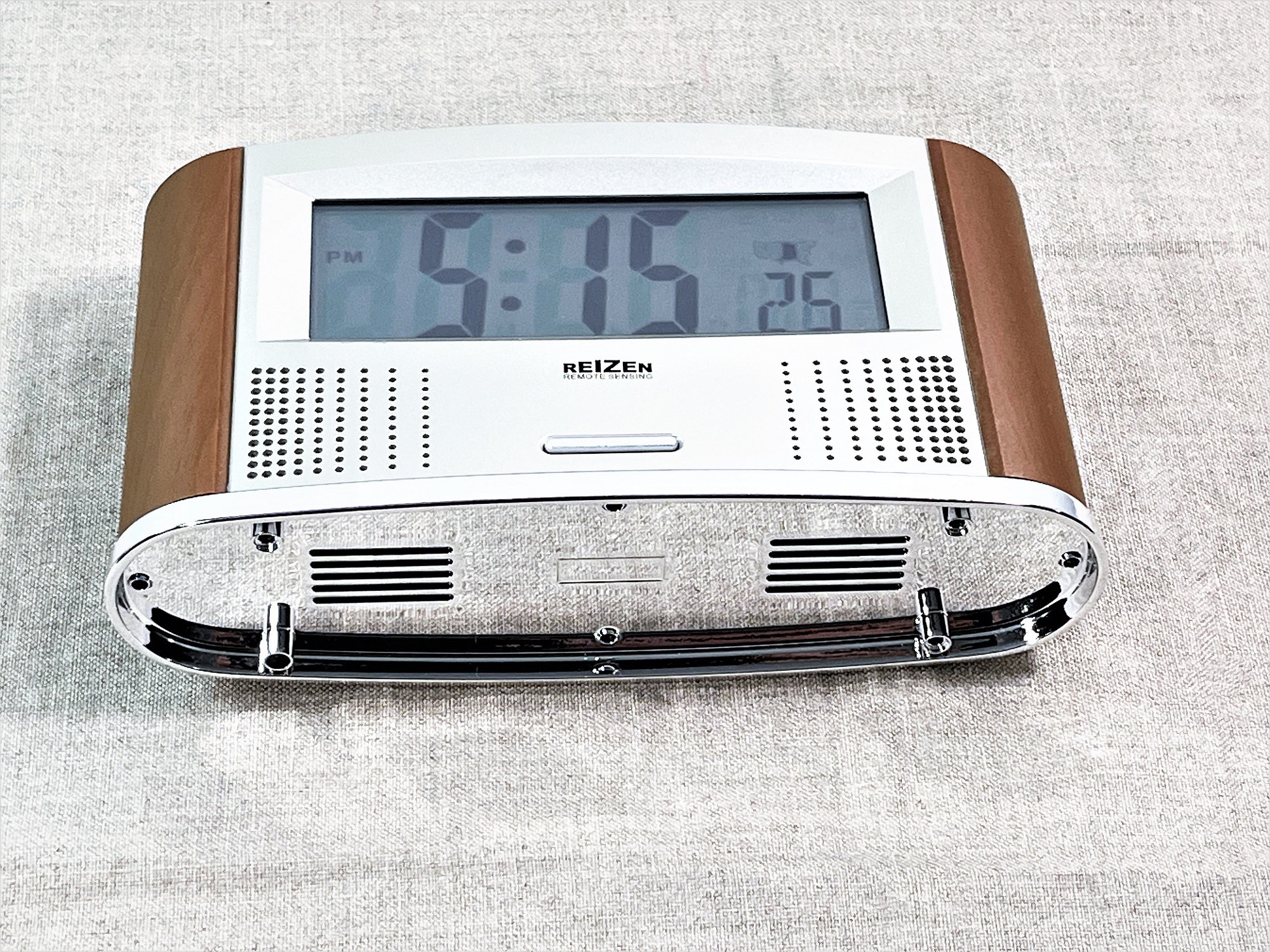 Reizen Atomic Talking Alarm Clock, Wireless Remote Sensor, Large