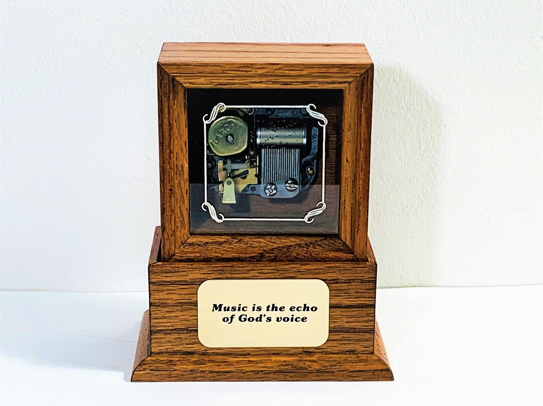 American Red Oak Music Box amazing Grace, P Graham Dunn, Narco Japan