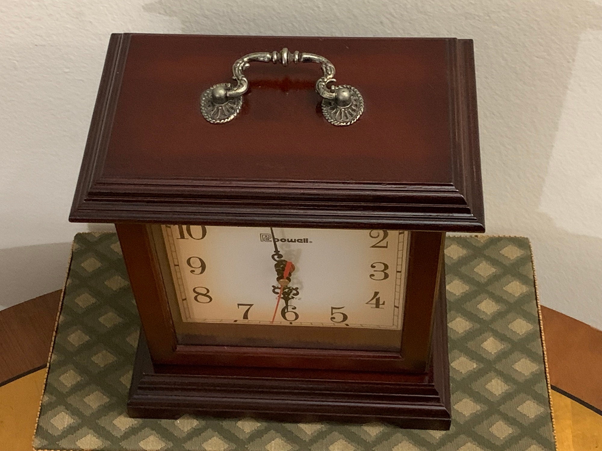 Solid Wood Jewelry With a Clock on the Hinged Door, Super