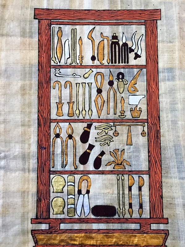 Vintage Genuine Hand Painted Egyptian Papyrus, Ancient Egyptian