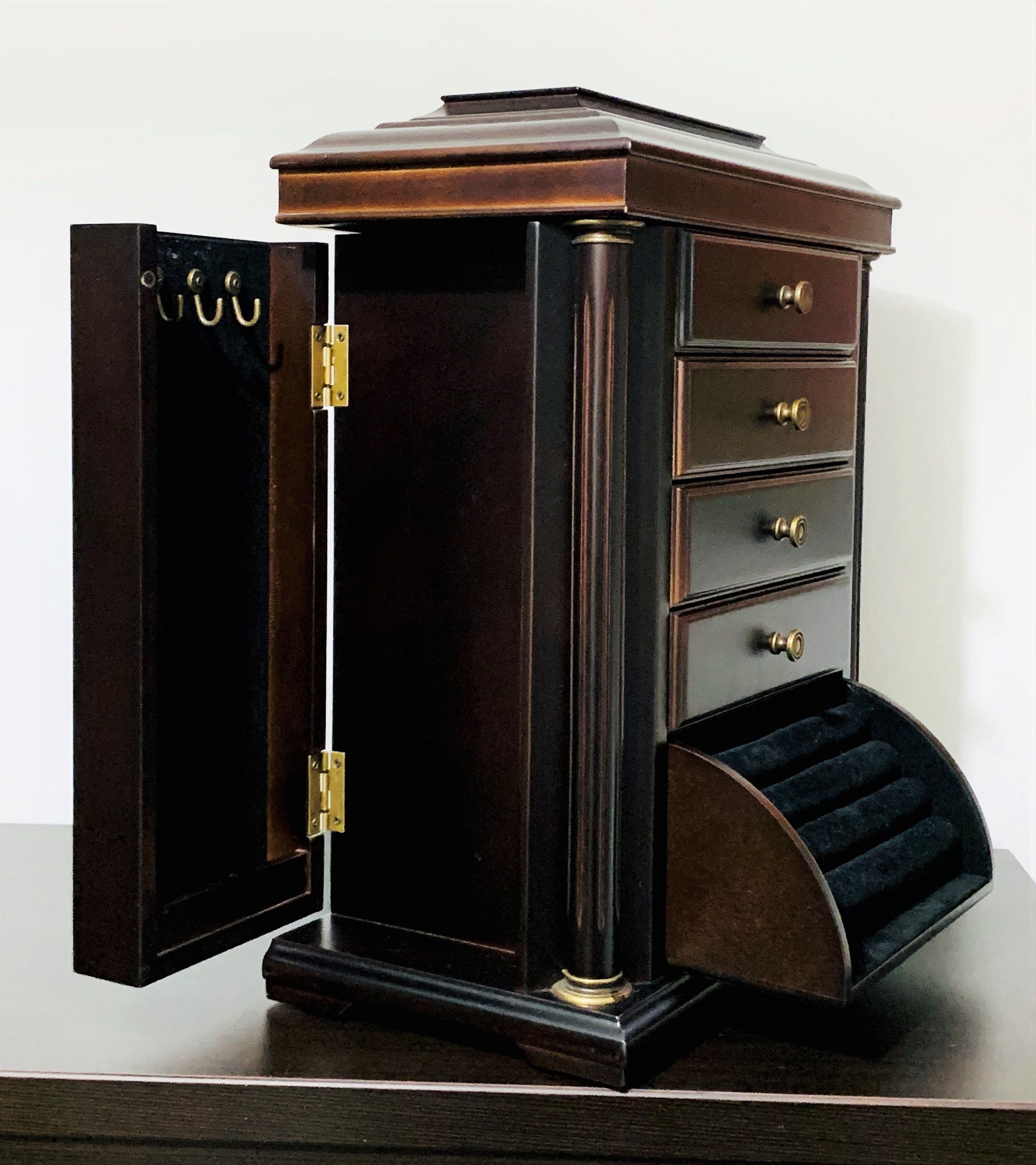 Vintage Bombay® Large Jewelry Armoire, Retired Rare Edition, Taiwan 067