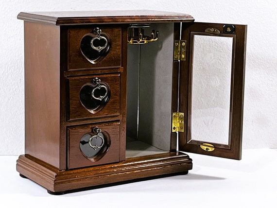 Mahogany jewelry armoire deals