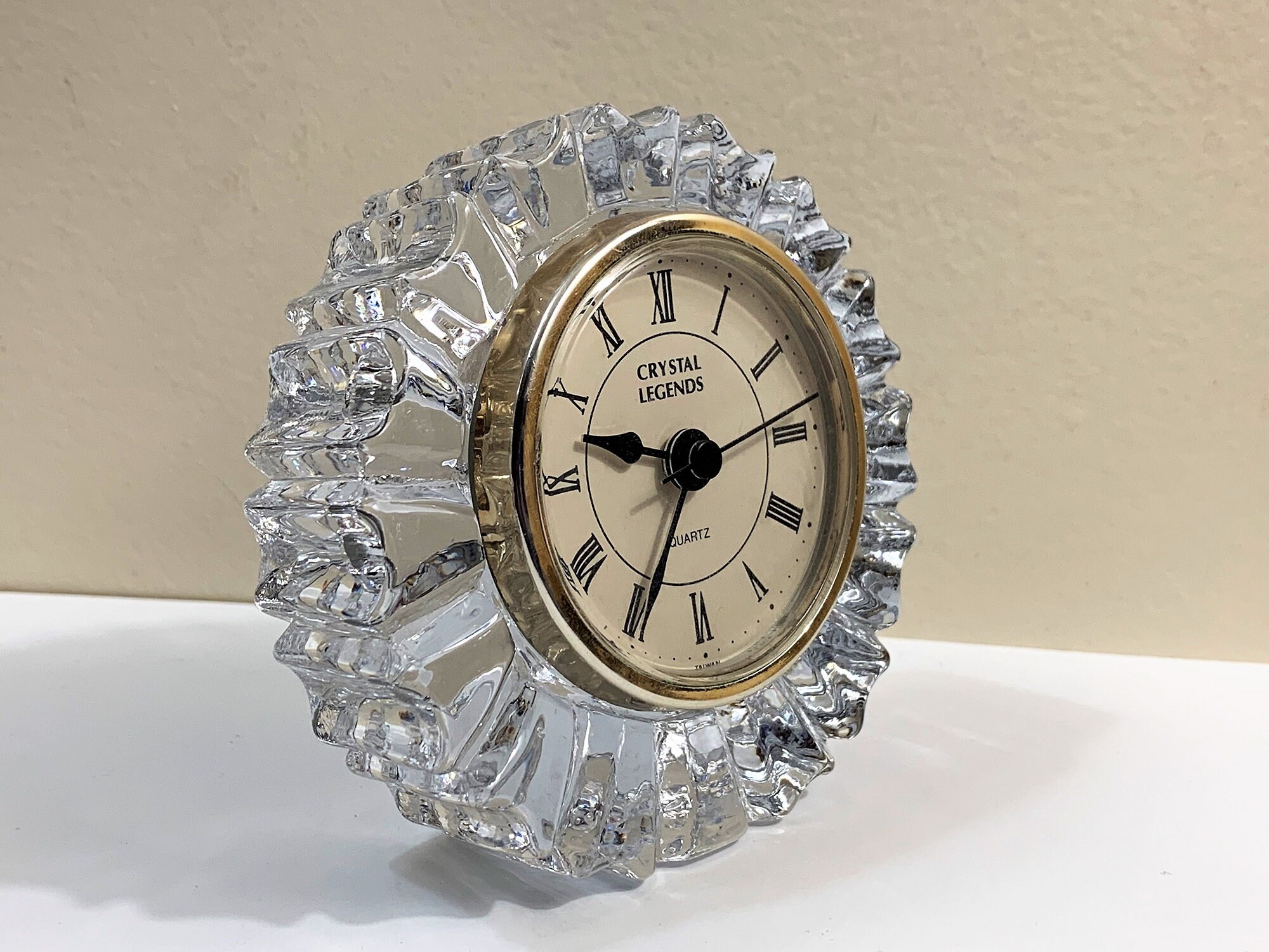 Crystal Legends 24 Full Lead Crystal Mantle Clock, Beautifully Cut