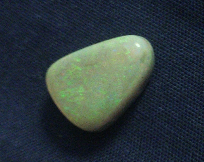 Genuine Natural Solid Australian Opal, Thick opal With Fascinating Fire, 13.4 X 10.3 mm, 4.14 carats.