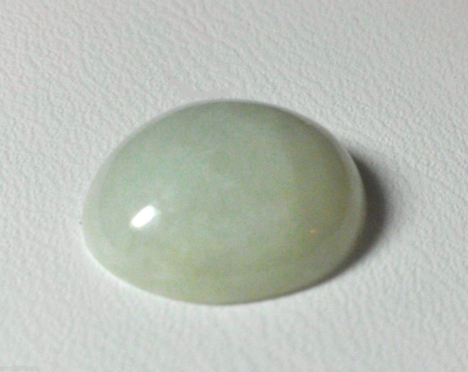 Genuine Natural Jadeite Jade Cabochon Loose Gem Stone, 4.49 carats. 12.10 X 10.05 mm, Grade AA