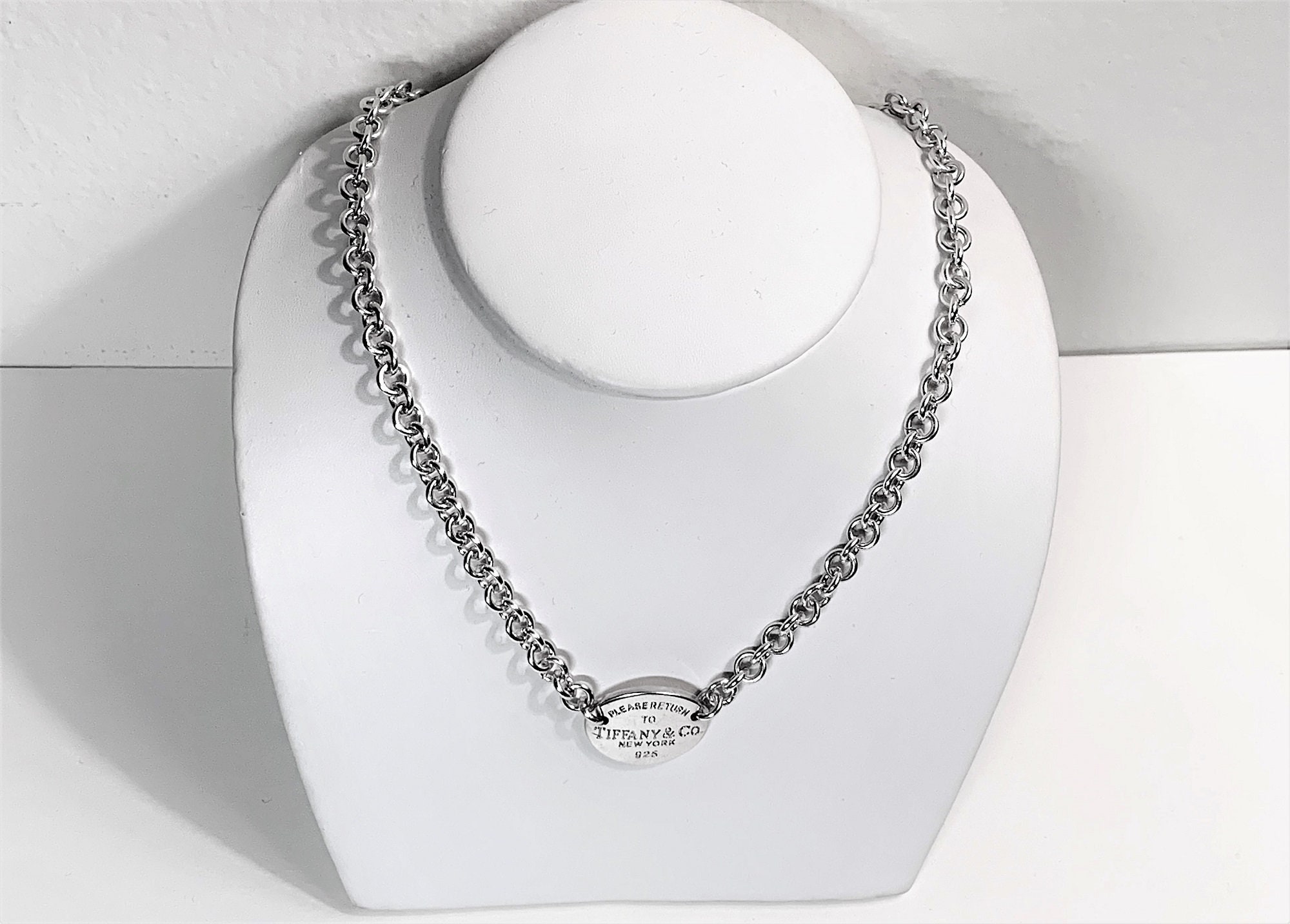 Authentic Tiffany & Co. Tag Necklace Please Return To Tiffany in