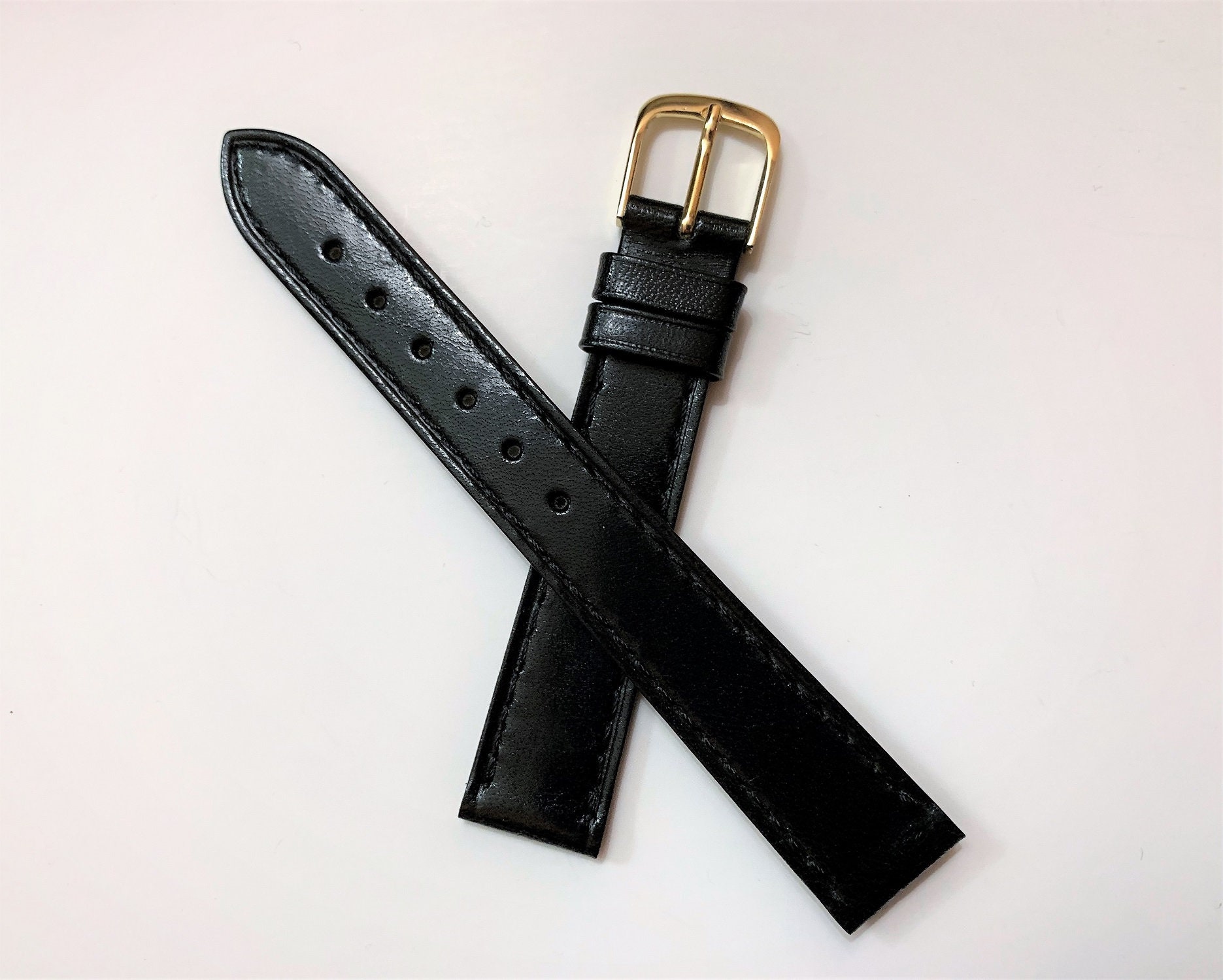 Vintage Tourbillon Italy Genuine Leather (Lama) Watch Band, 16 mm Lugs ...