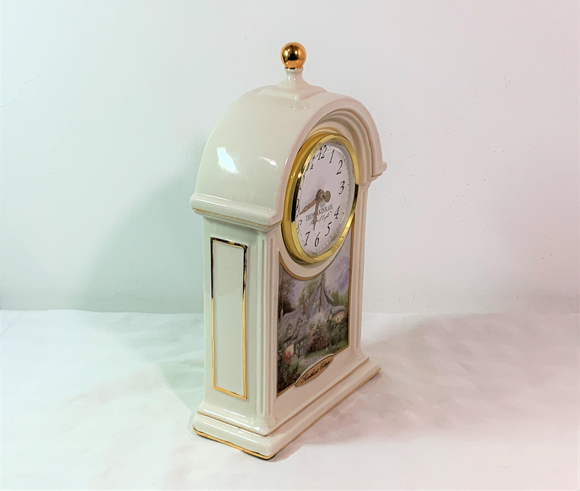 Thomas Kinkade Painter of Light™ Porcelain Clock, Sweetheart Cottage