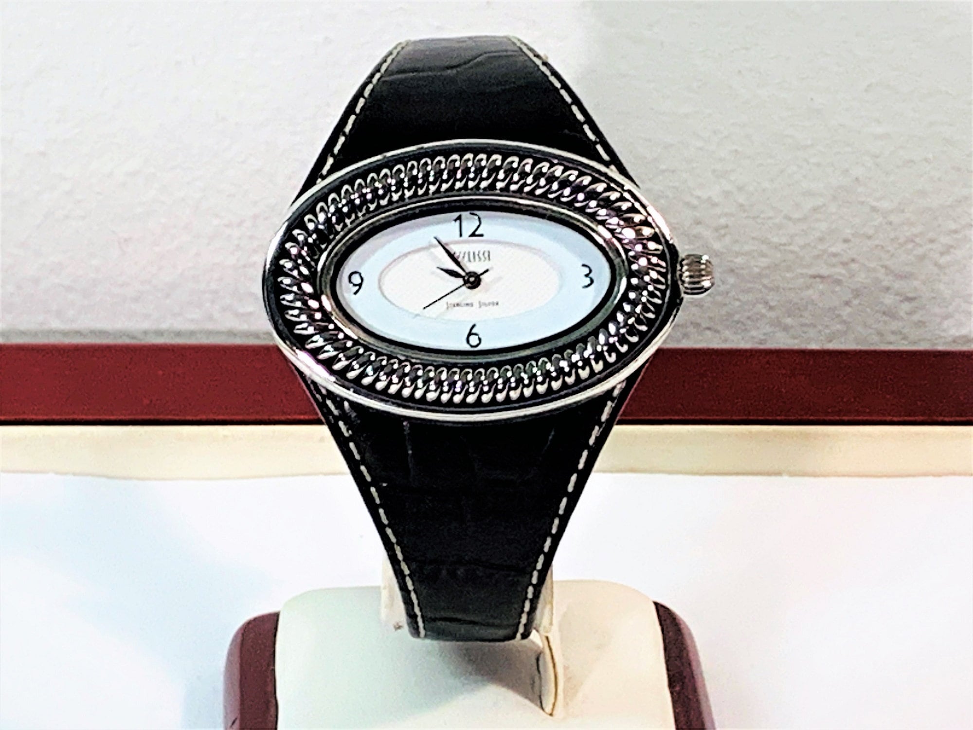 Ecclissi Sterling Silver Cable Style Bezel Women Watch 22940