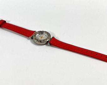 Vintage Kathy Ireland™ Japan Quartz Women Watch, Antique Bronze Finish, New Leather Band, 28mm Case. Restored, Works Good. Free US Shipping