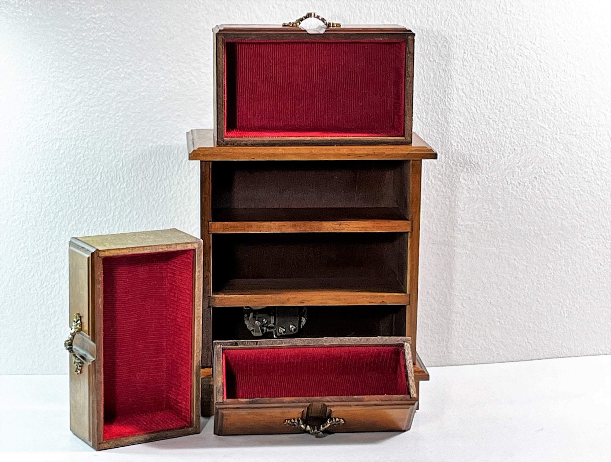 Vintage 1970's Toyo™ Japan Music Jewelry Box, Speak Softly Love, Carved