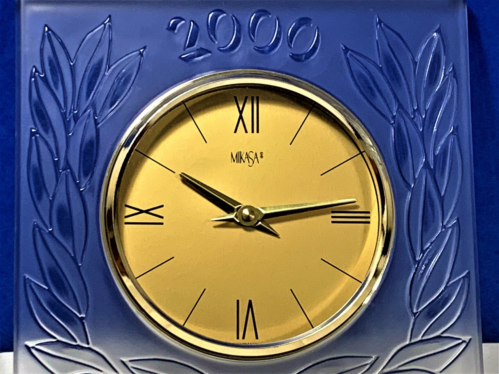 Mikasa Germany Large Lead Crystal Year 2000 Celebration Clock, 8 X 8, 5