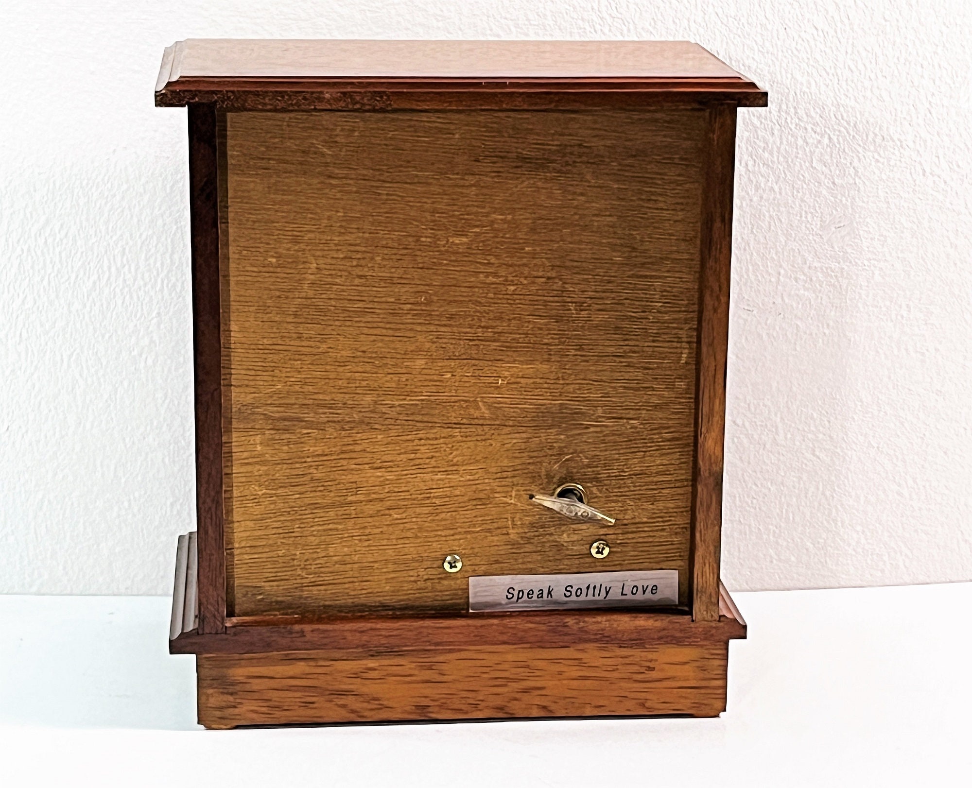 Vintage 1970's Toyo™ Japan Music Jewelry Box, Speak Softly Love, Carved