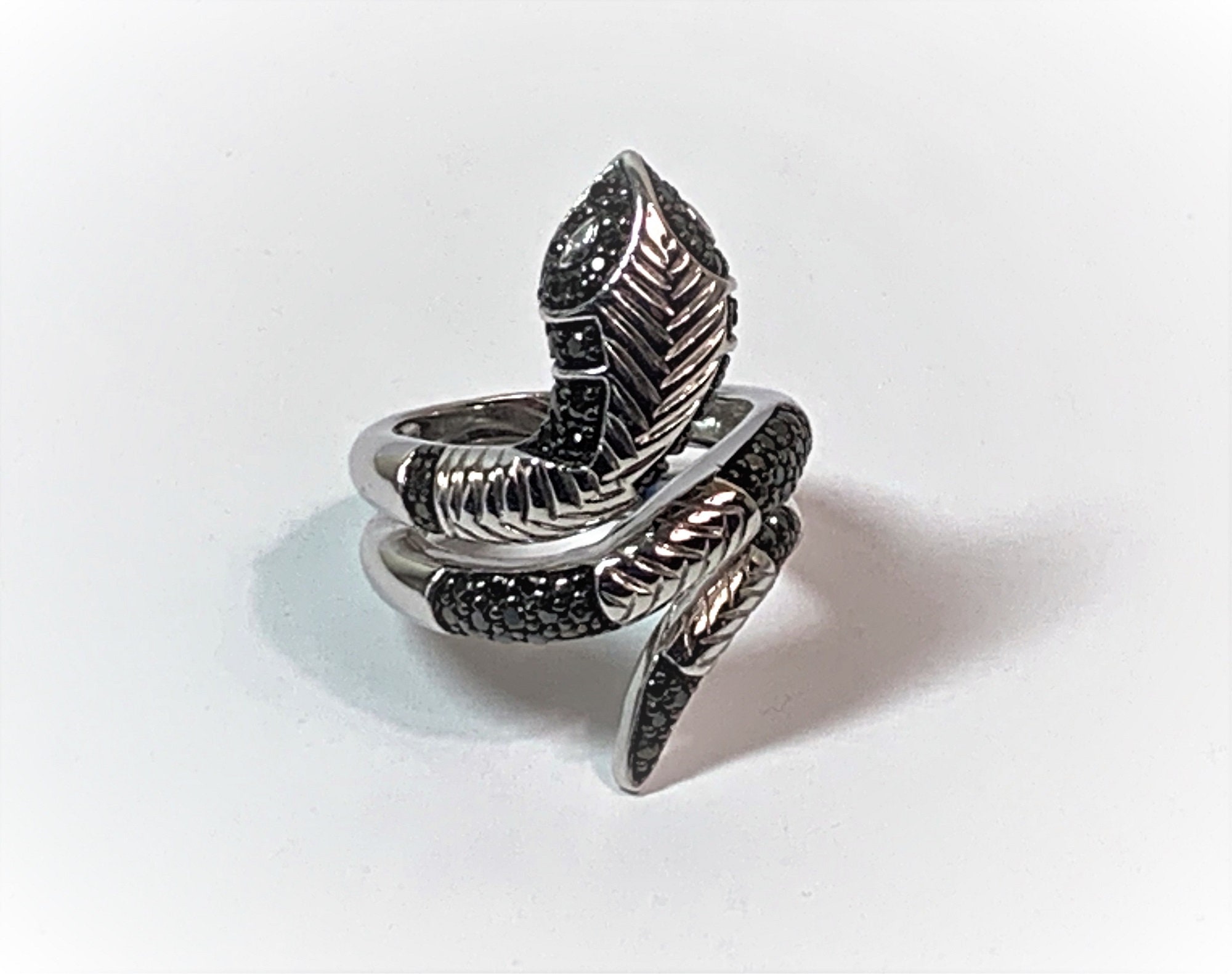 DK CLUB's Adjustable Snake Ring Silver Colour For Unisex