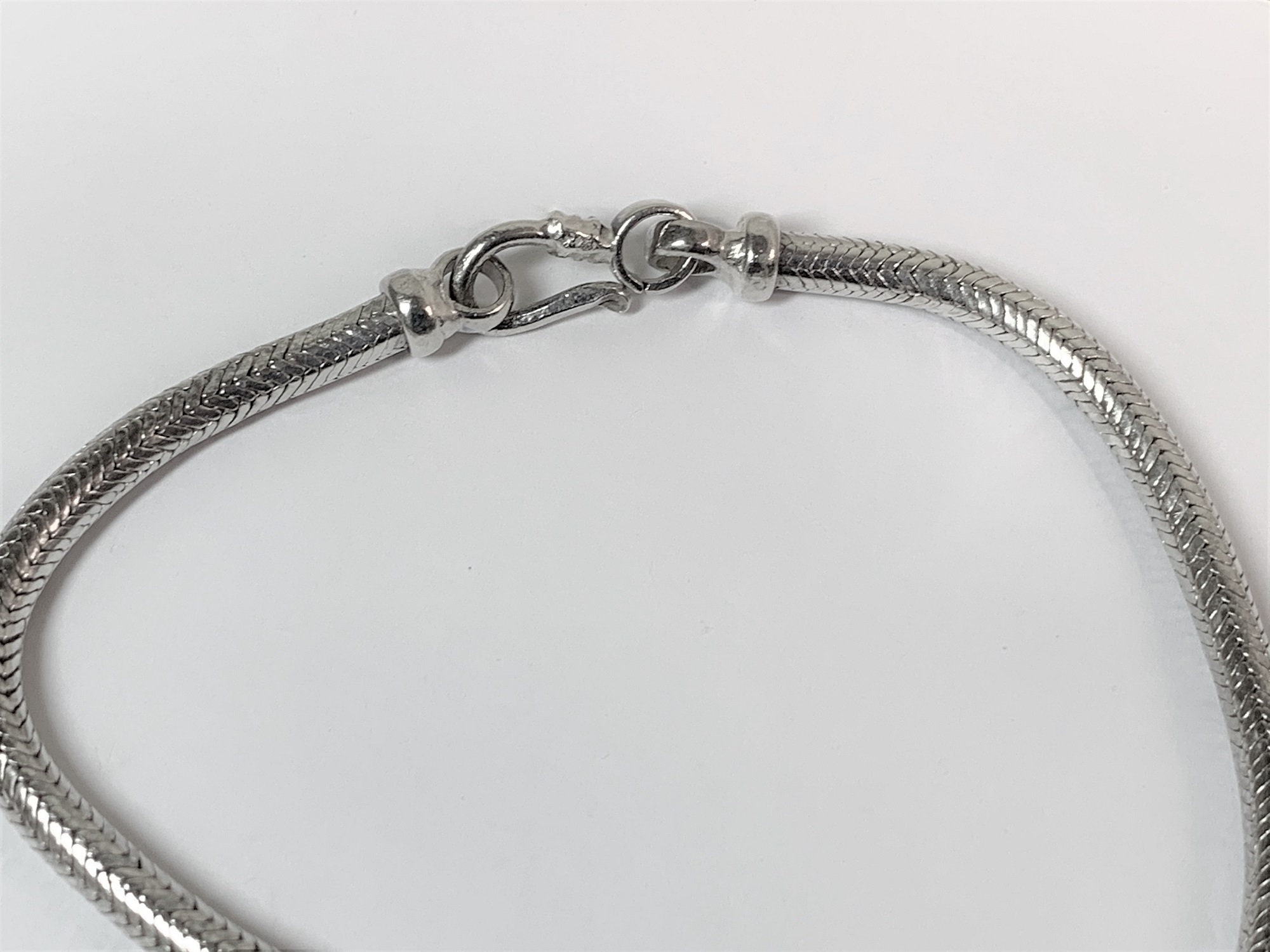 Sterling Silver Thick Flexible Snake Style Necklace, 17.5 - 4.5mm, 46. ...