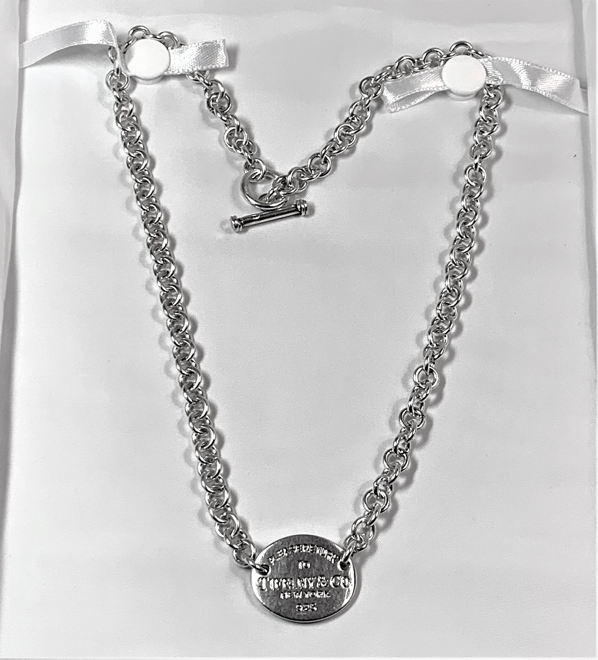 Authentic Tiffany & Co. Tag Necklace Please Return To Tiffany in