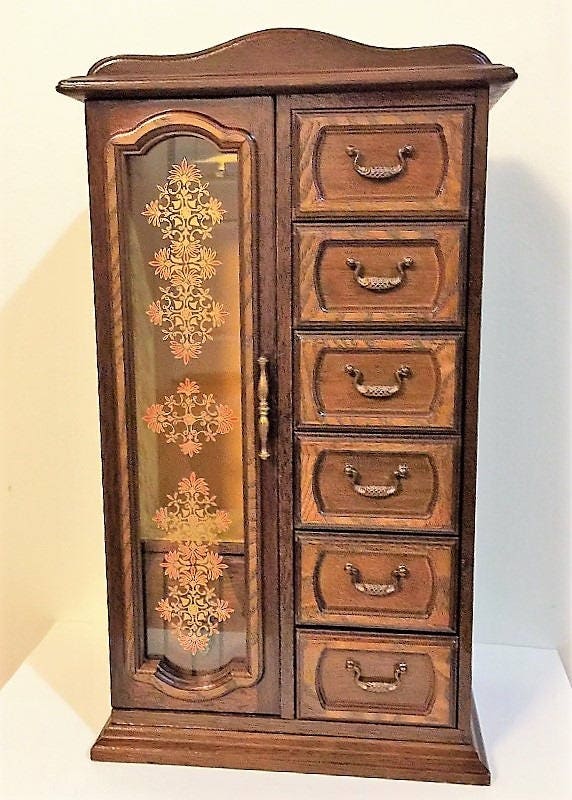 Vintage Music Jewelry Box Wood Jewelry Armoire Jewelry Box -  Canada