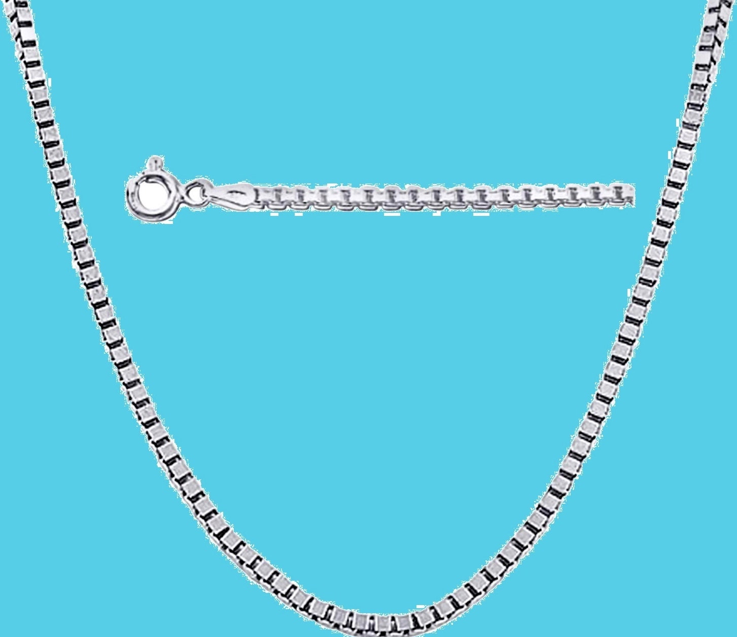 silver box chain 20 inch