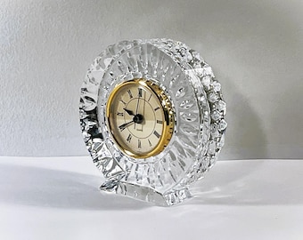 Cristal D'Arques Bretagne™ France Genuine Lead Crystal Clock, Mint in Box. Quartz N Battery Included, Works Perfect. 5" RD. Free US Shipping