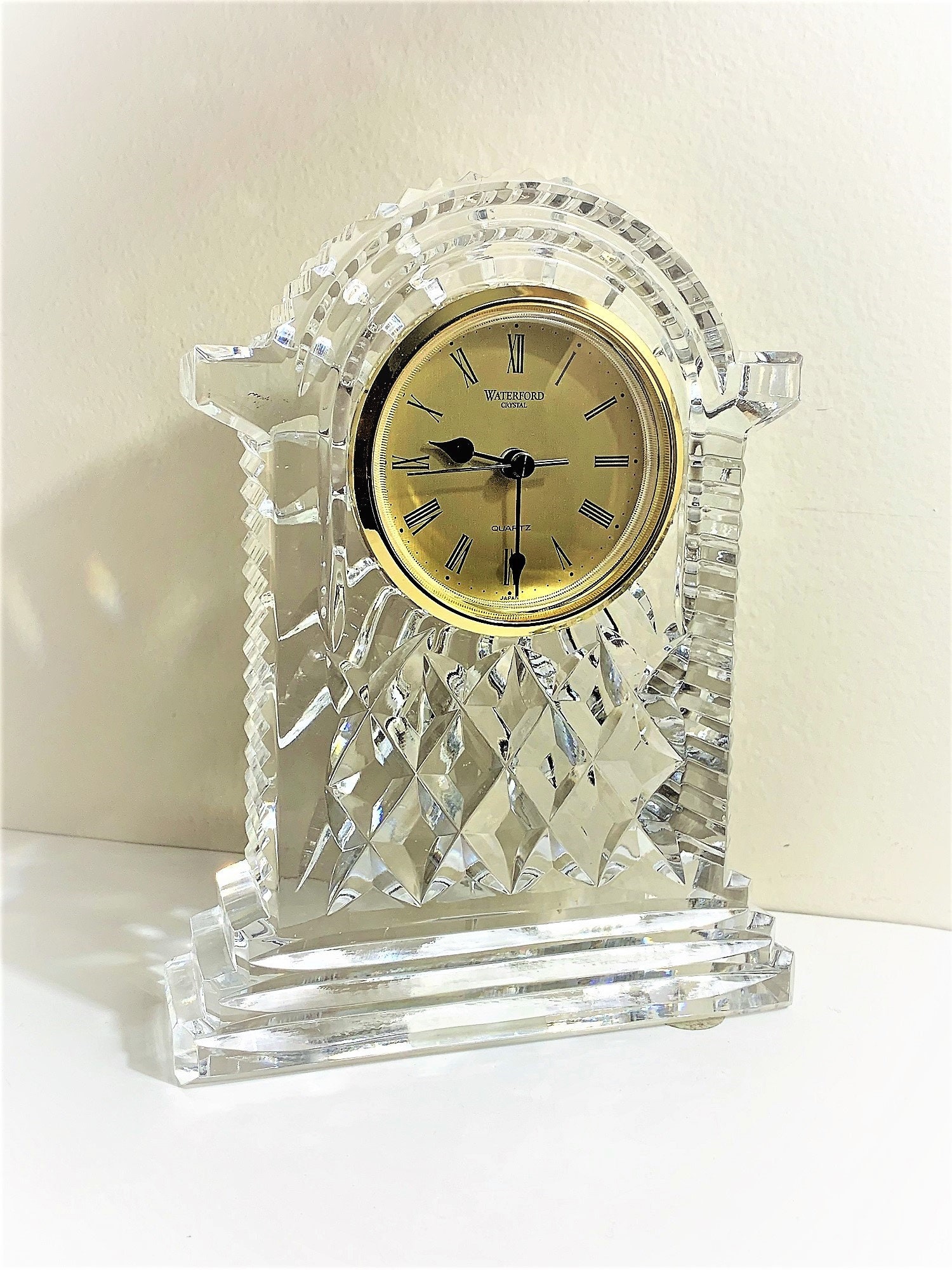 Waterford Lismore Large Carriage Clock, High Grade Crystal