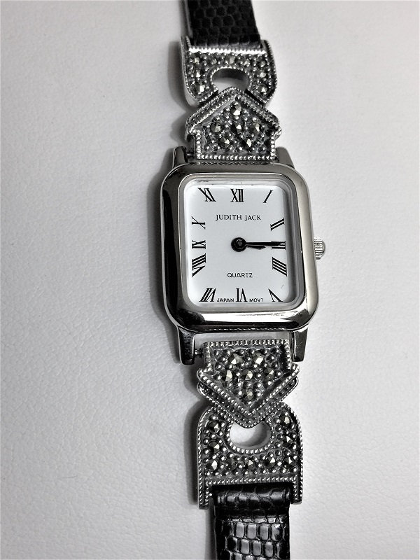 Vintage Judith Jack Marcasite Sterling Silver and Stainless Steel ...