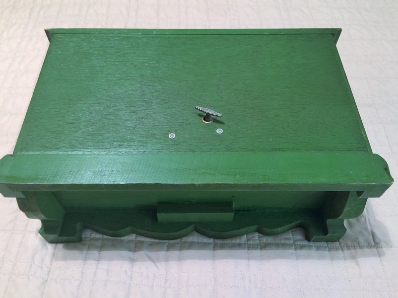 Vintage Japanese Hand Made Armoire Musical Jewelry Box Storage