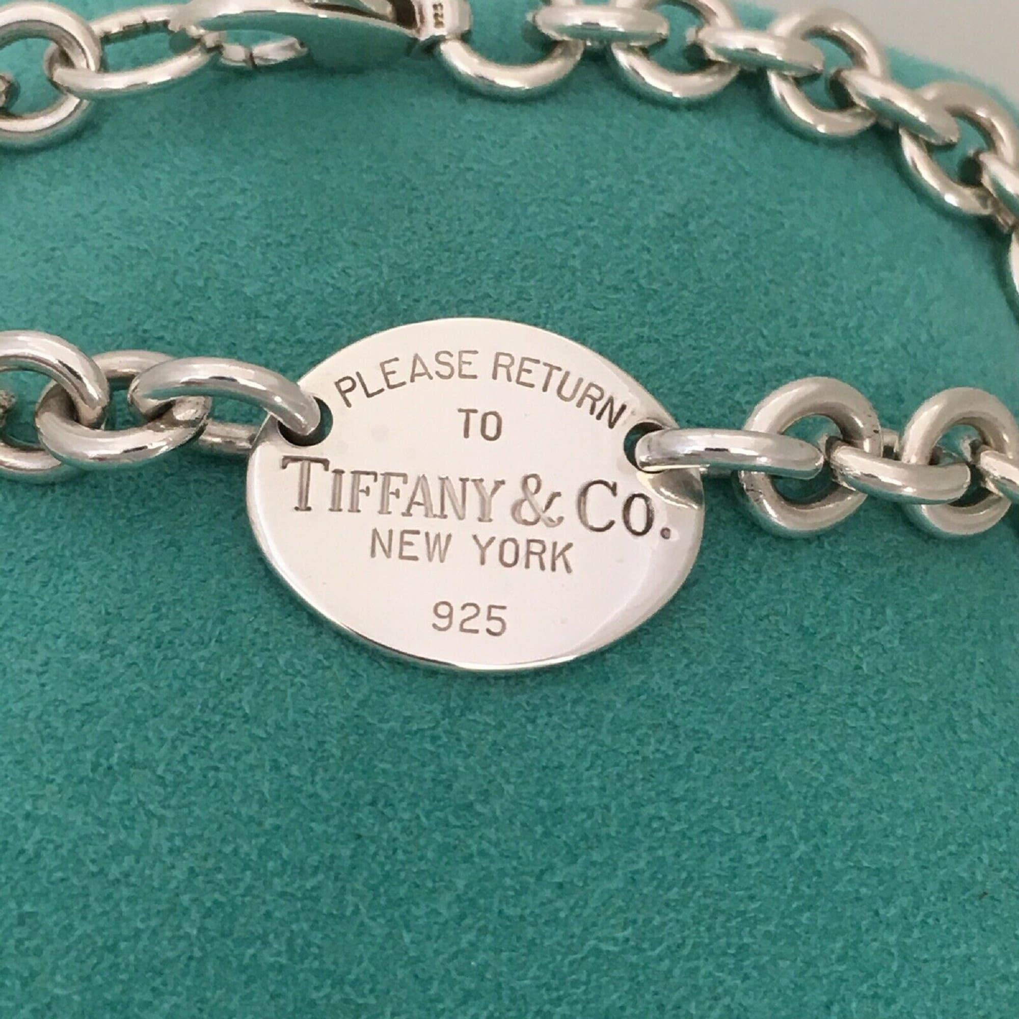 Return to Tiffany® Oval Tag Charm Bracelet in Sterling Silver ...