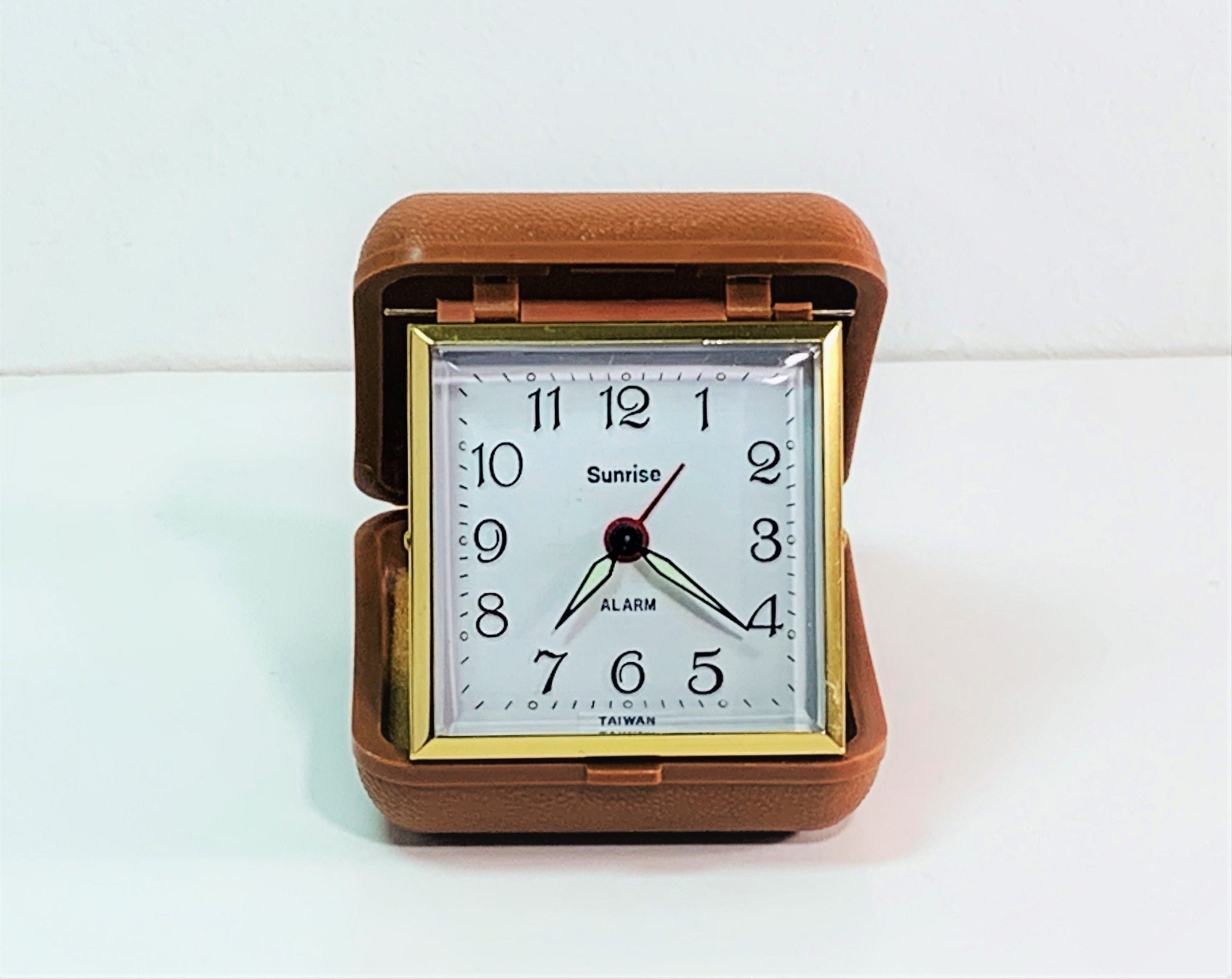 Vintage Sunrise® WindUp Mechanical Travel Alarm Clock, Serviced and