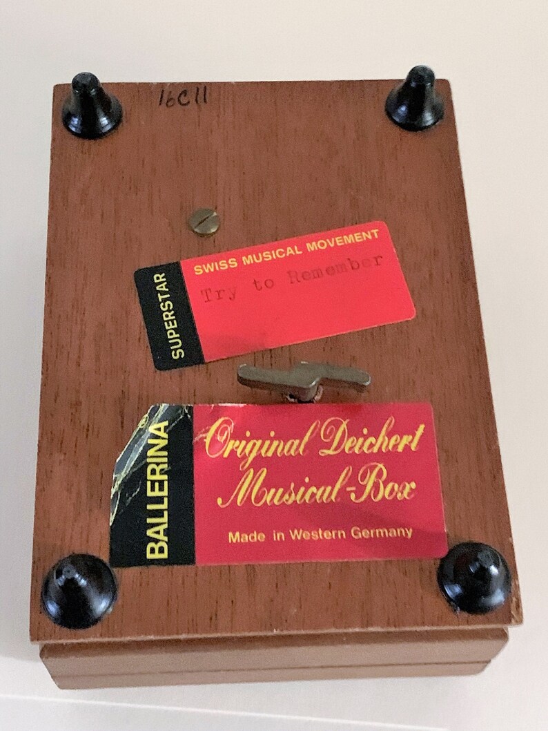 Collectible Ballerina Original Deichert Music Box West Etsy