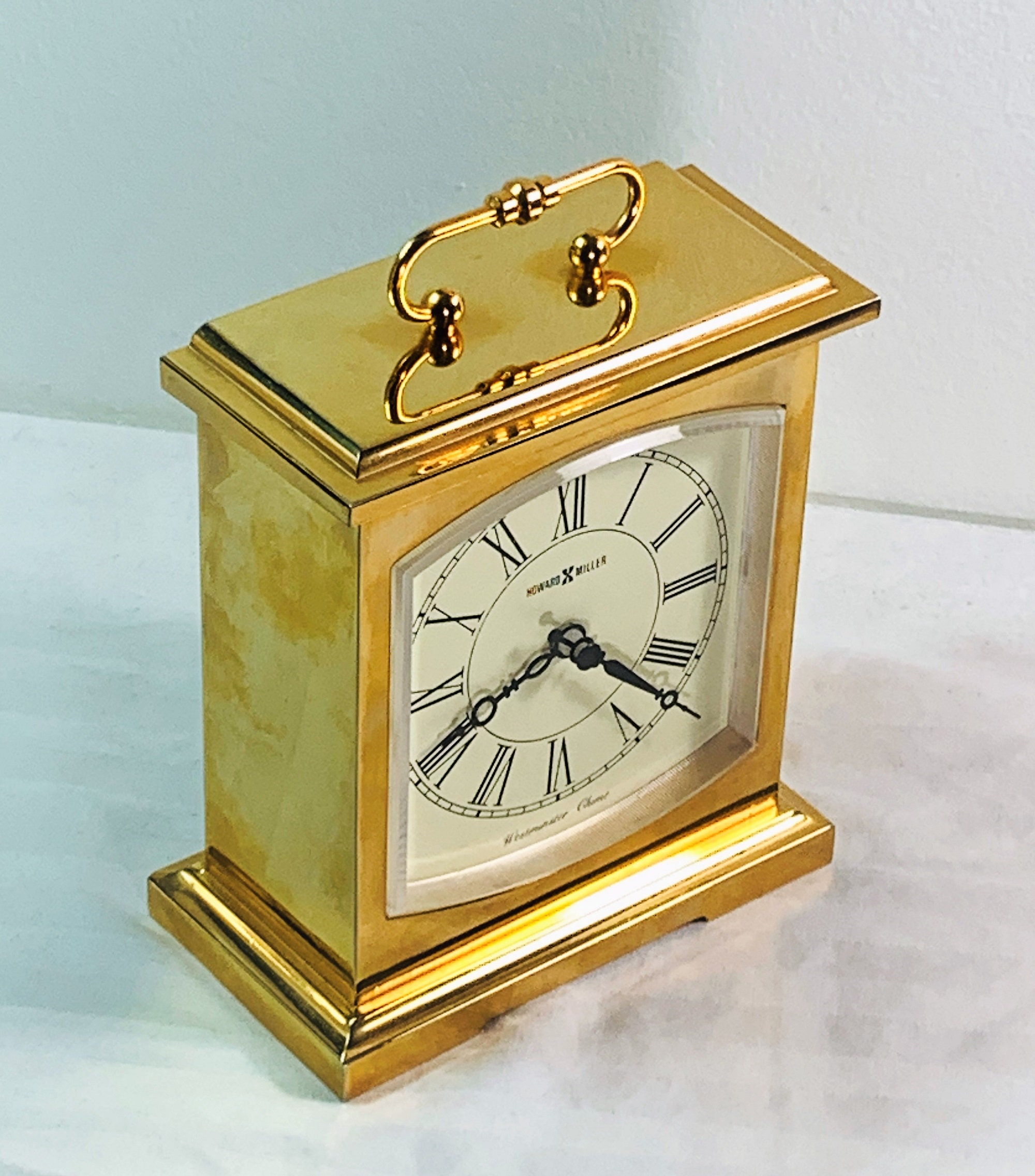 Howard Miller Westminster Chime Brass Mantel Carriage Clock M. 612735