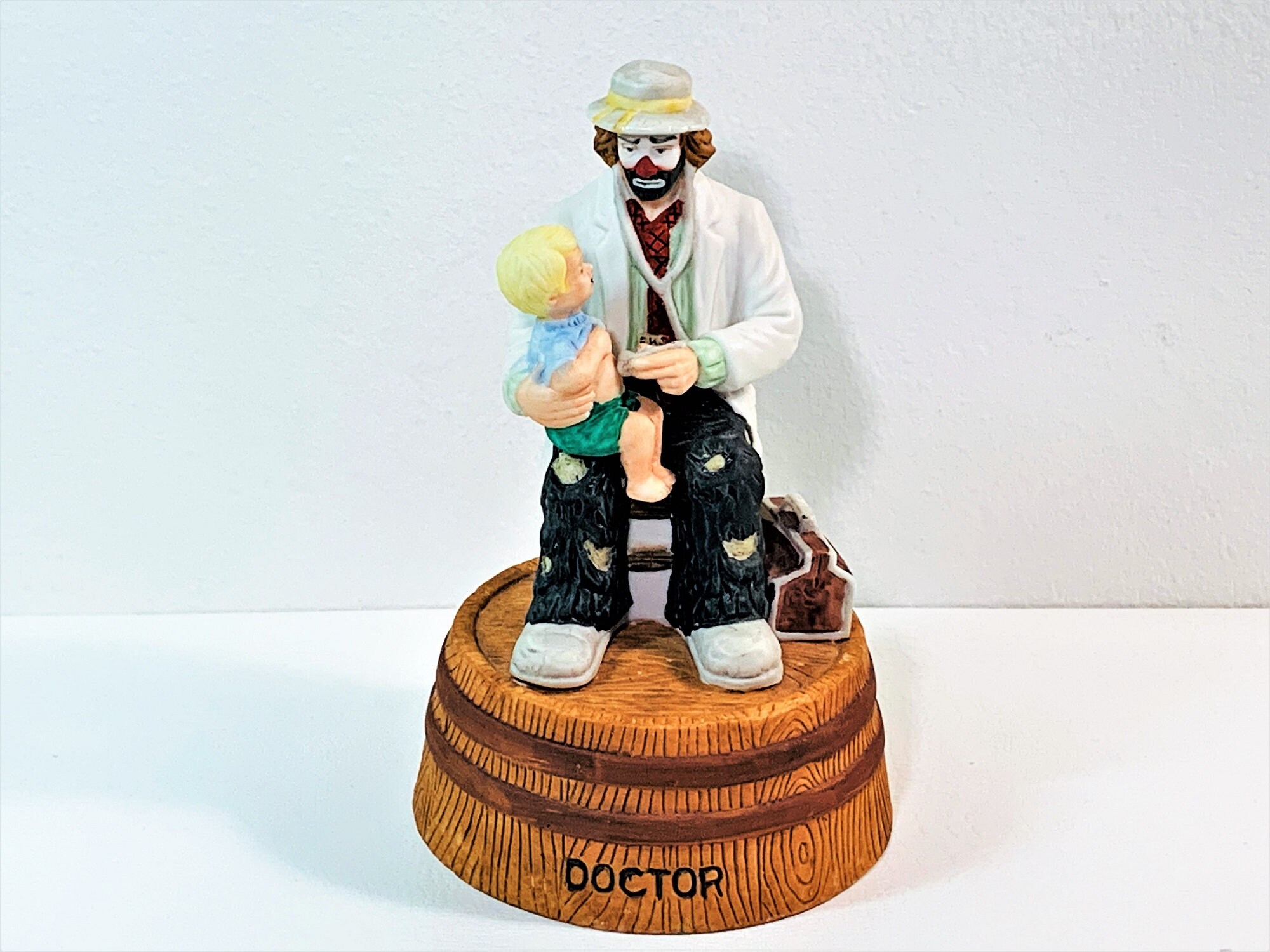 Vintage Emmett Kelly Jr. Clown Doctor Musical Figurine, Tune ‘You’ve