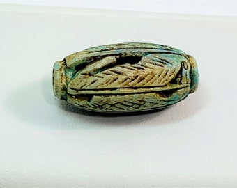 Vintage Ancient Egyptian Faience  Bead-Amulet, A Rare Amulet, Egyptian Cobra Amulet, Valley Of The Queens, Luxor - Egypt. 31 mm Long.