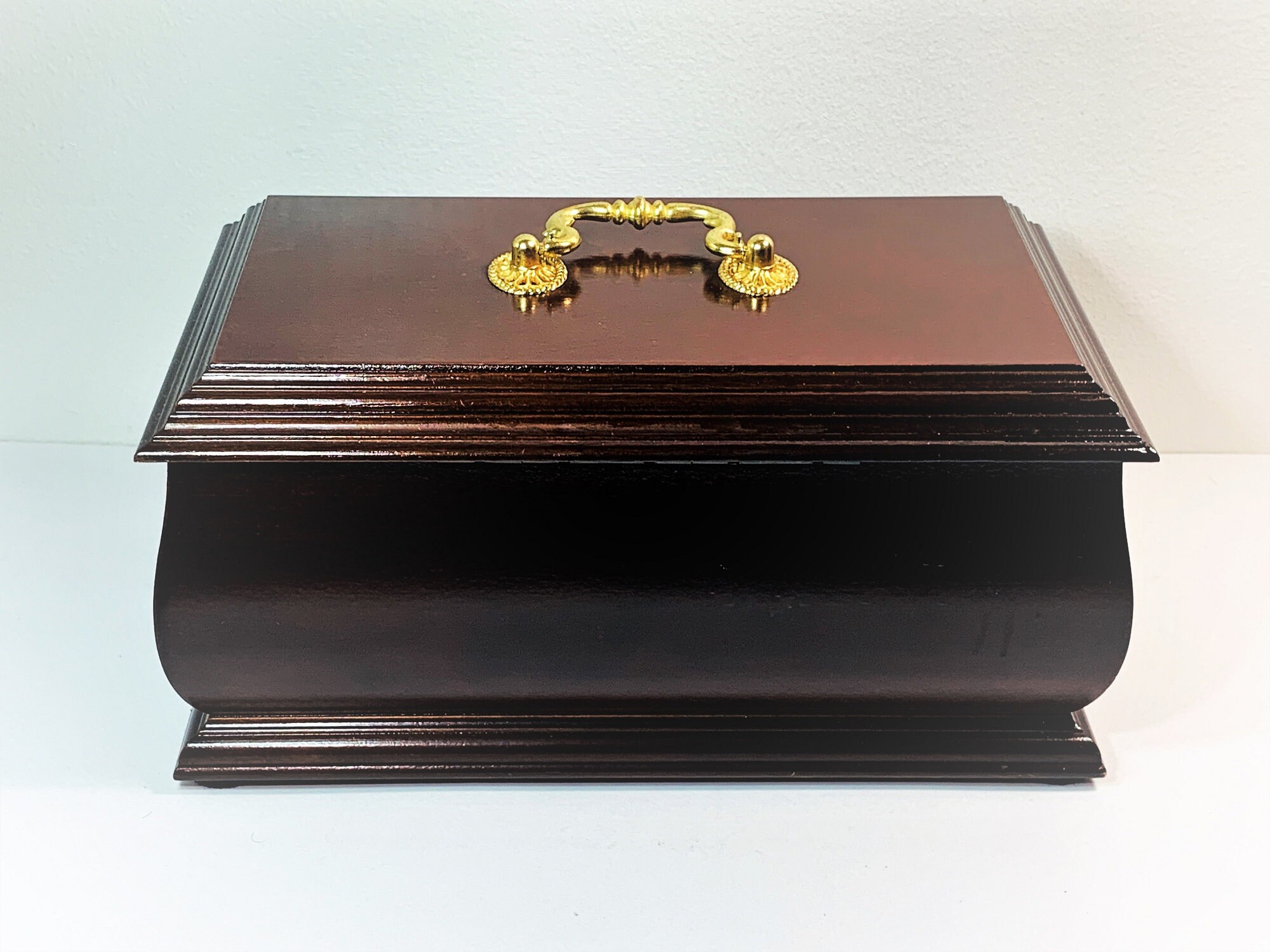 Vintage Williamsburg Jewelry Box Key Lock Movable Tray Etsy