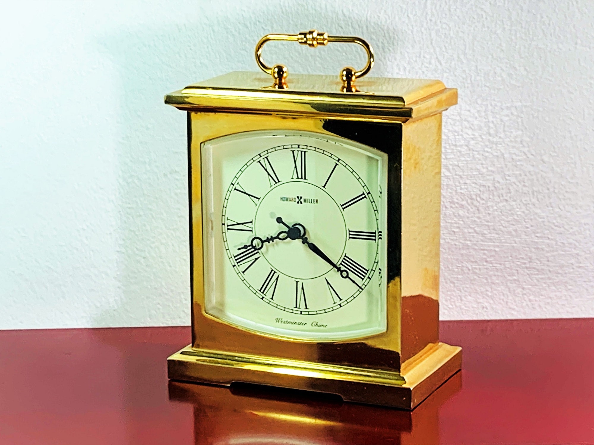 Howard Miller Westminster Chime Brass Mantel Carriage Clock M. 612735