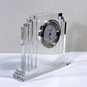 Reloj Crystal Cathedral Ministries, cristal irlandés Waterford 24 % fino, «Mensaje de ISAÍAS 40:31», 7,5" de ancho x 6" de alto. Servicio técnico, envío gratuito a EE. UU.