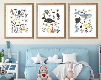 Sea Life Wall Art - Etsy