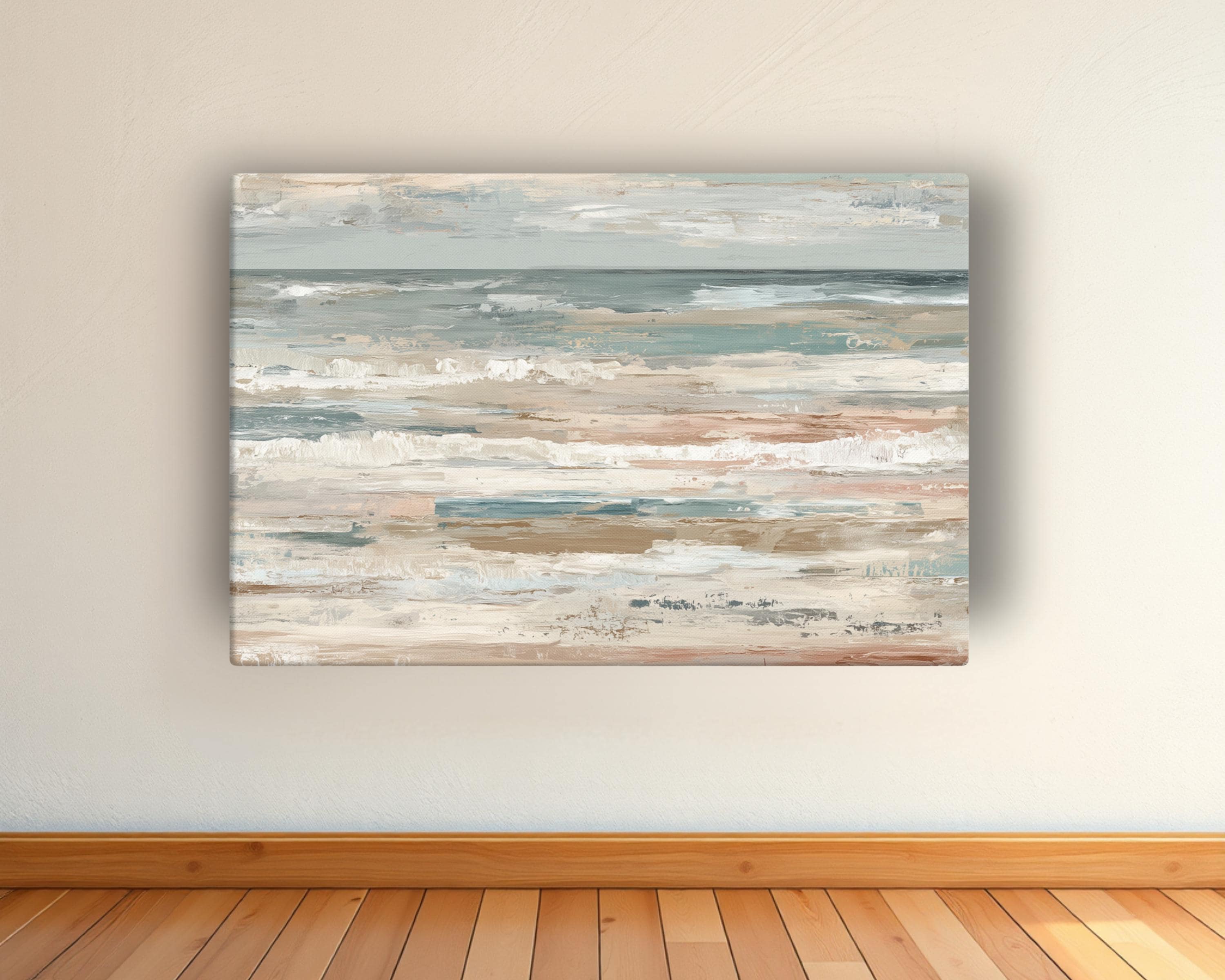Boho Coastal Abstract Canvas Wall Art ~ Beach Painting Print ~ Modern ...