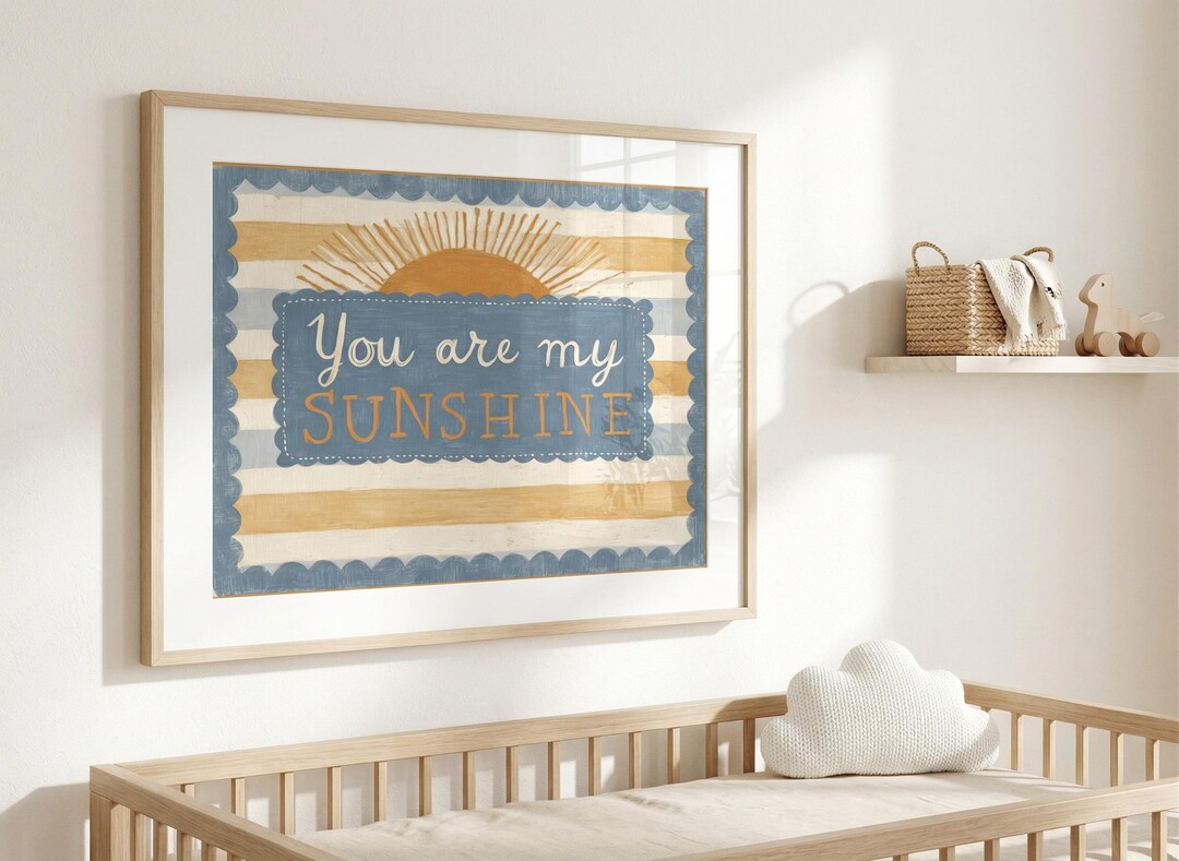 You Are My Sunshine Nursery Wall Art Print, Sunshine Baby Room Decor ...